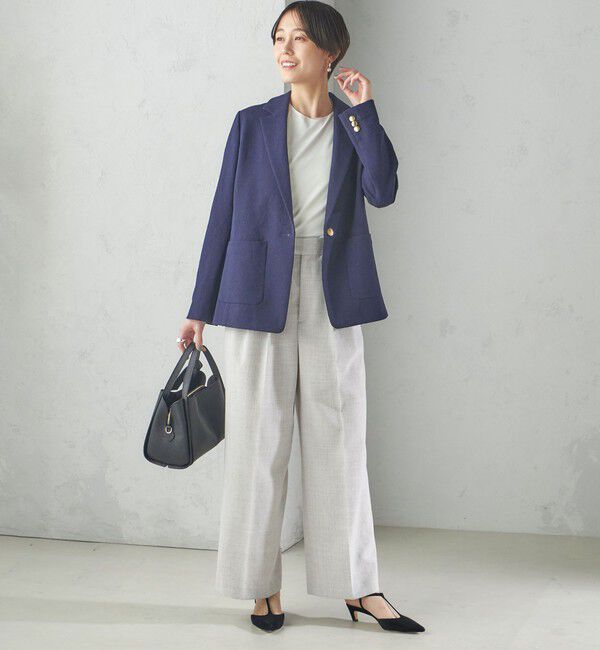 SHIPS for women「〈手洗い可能〉ストレッチ混 シングル 1ボタン テーラード ジャケット」|テーラードジャケット|