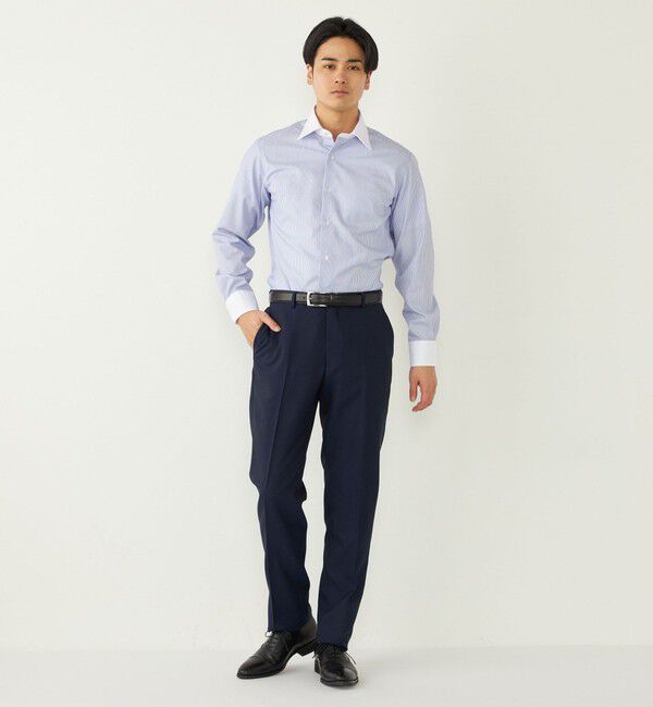 SHIPS Colors 「SHIPS Colors:CANONICO  スーツ パンツ ソリッド(セットアップ対応可能)」|スラックス|