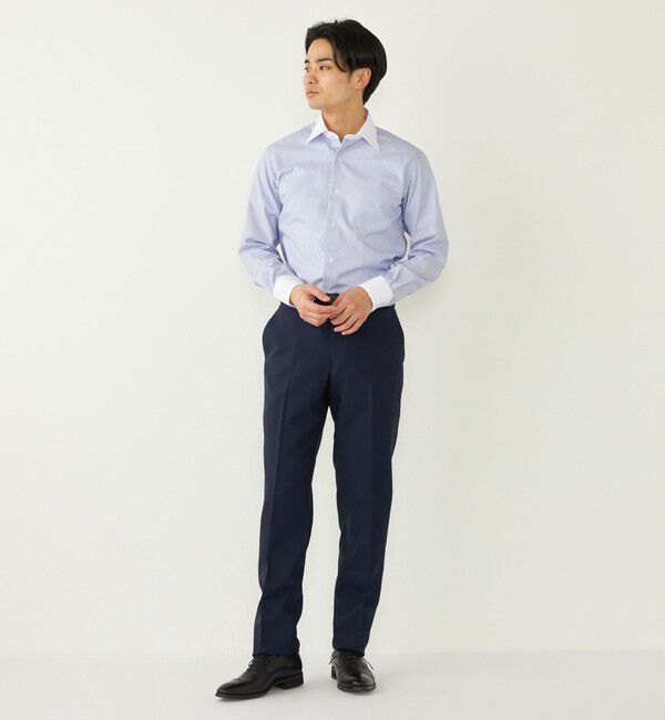 SHIPS Colors 「SHIPS Colors:CANONICO  スーツ パンツ ソリッド(セットアップ対応可能)」|スラックス|