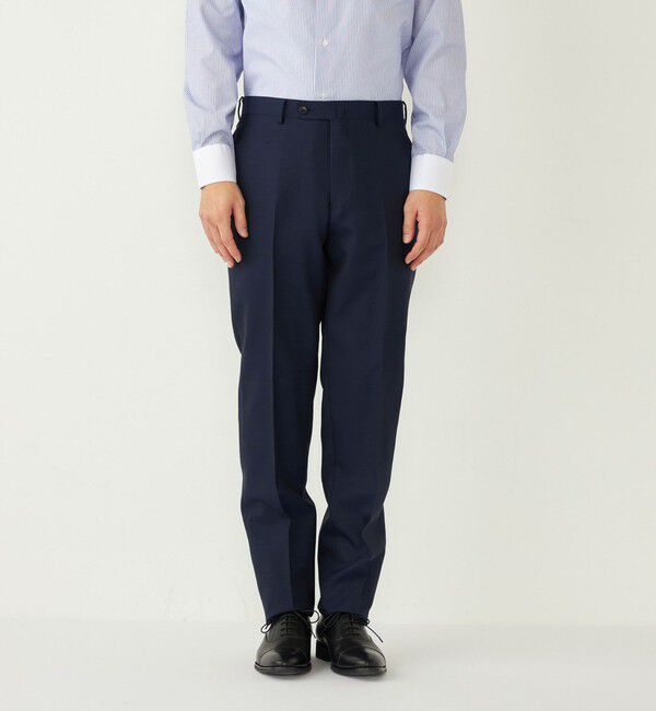 SHIPS Colors 「SHIPS Colors:CANONICO  スーツ パンツ ソリッド(セットアップ対応可能)」|スラックス|