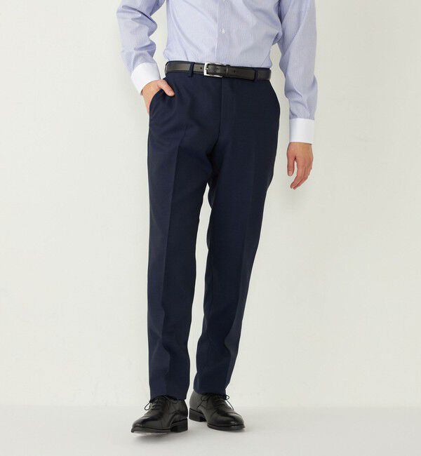 SHIPS Colors 「SHIPS Colors:CANONICO  スーツ パンツ ソリッド(セットアップ対応可能)」|スラックス|