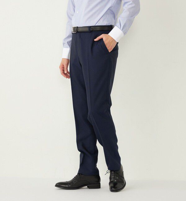 SHIPS Colors 「SHIPS Colors:CANONICO  スーツ パンツ ソリッド(セットアップ対応可能)」|スラックス|