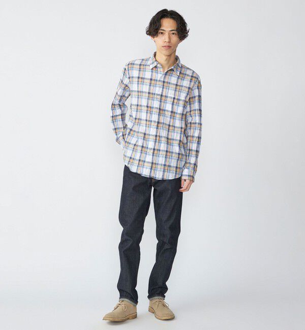 SHIPS「SHIPS: BEZ ウォッシュド チェック ロングスリーブ シャツ」|シャツ・ブラウス|
