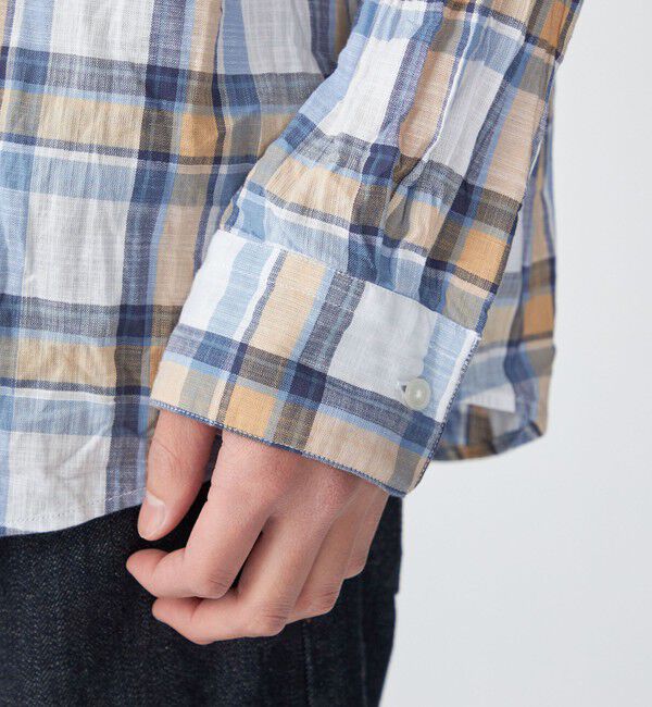 SHIPS「SHIPS: BEZ ウォッシュド チェック ロングスリーブ シャツ」|シャツ・ブラウス|