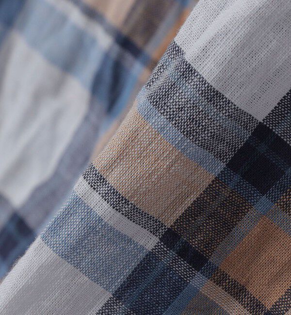 SHIPS「SHIPS: BEZ ウォッシュド チェック ロングスリーブ シャツ」|シャツ・ブラウス|