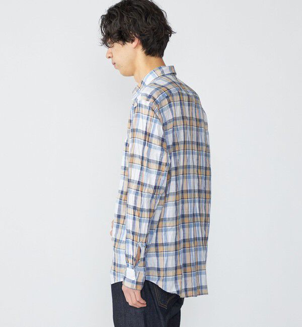 SHIPS「SHIPS: BEZ ウォッシュド チェック ロングスリーブ シャツ」|シャツ・ブラウス|