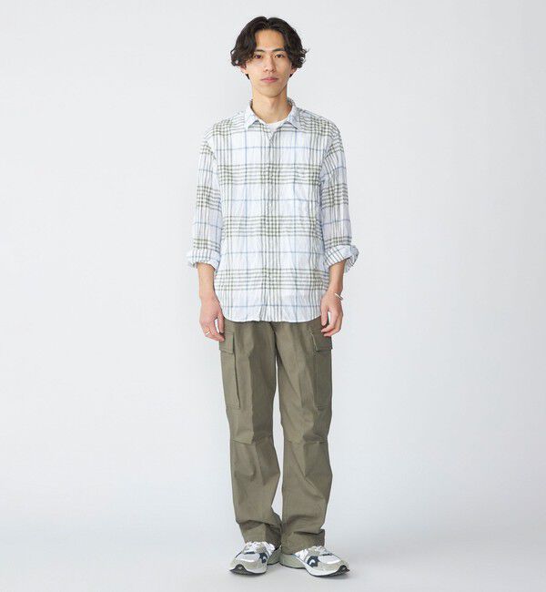 SHIPS「SHIPS: BEZ ウォッシュド チェック ロングスリーブ シャツ」|シャツ・ブラウス|