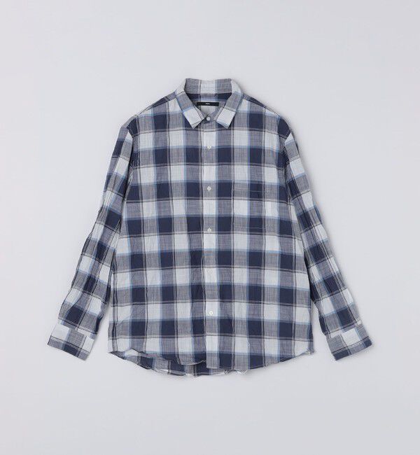 SHIPS「SHIPS: BEZ ウォッシュド チェック ロングスリーブ シャツ」|シャツ・ブラウス|