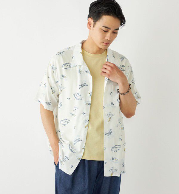 SHIPS Colors 「SHIPS Colors:〈洗濯機可能〉レーヨン プリント シャツ」|シャツ・ブラウス|
