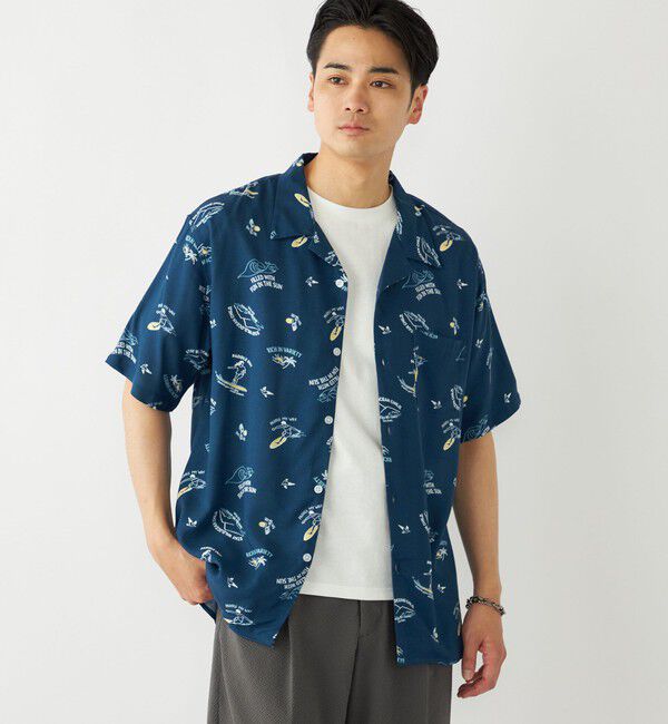 SHIPS Colors 「SHIPS Colors:〈洗濯機可能〉レーヨン プリント シャツ」|シャツ・ブラウス|