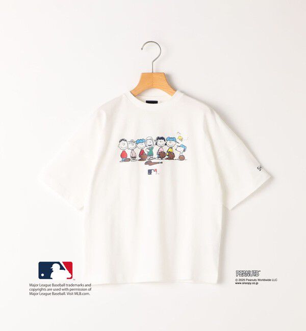 SHIPS KIDS「SHIPS KIDS:85～95cm / PEANUTS&times;MLB プリント Tシャツ」|Tシャツ・カットソー|オフホワイト