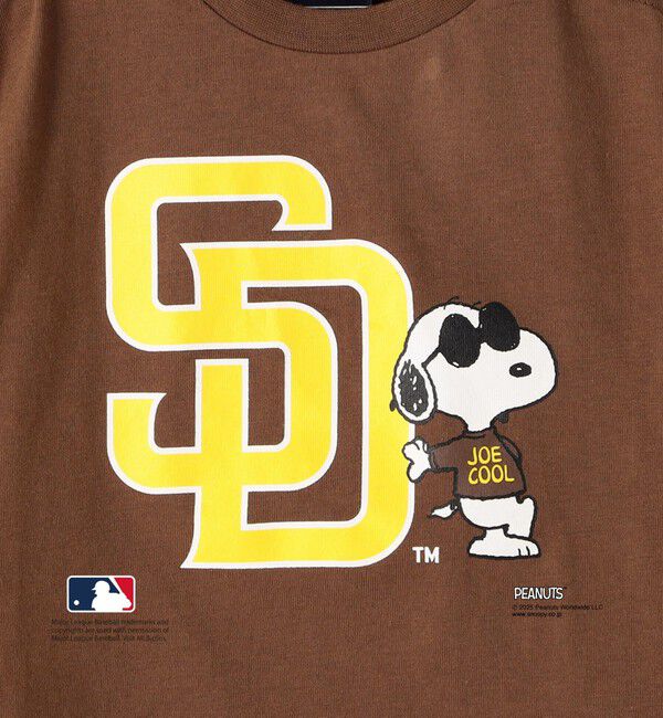 SHIPS KIDS「SHIPS KIDS:85～95cm / PEANUTS&times;MLB プリント Tシャツ」|Tシャツ・カットソー|