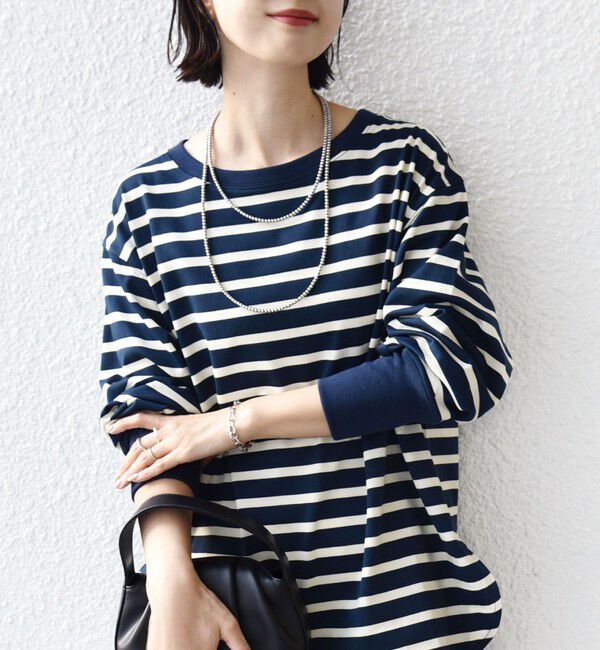 SHIPS for women「【SHIPS別注】TENNESSEE:〈洗濯機可能〉ワイド ボーダー TEE」|Tシャツ・カットソー|