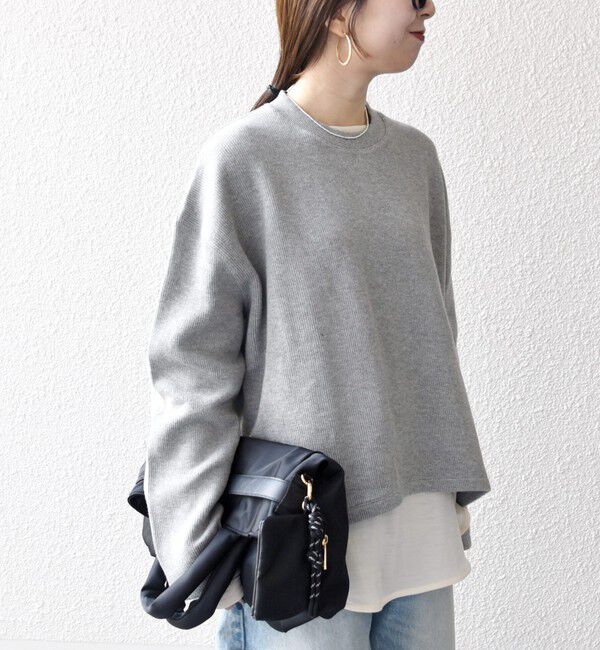 SHIPS any「SHIPS any:〈手洗い可能〉サカリバ ラウンド ヘム ルーズ プルオーバー」|Tシャツ・カットソー|