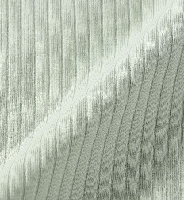 quaranciel「quaranciel:〈洗濯機可能〉テレコ リブ クルー ヘンリー 2way ハーフスリーブ TEE」|Tシャツ・カットソー|