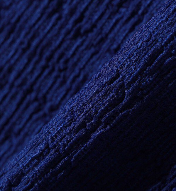 quaranciel「quaranciel:〈洗濯機可能〉ジャカード ジャージー Vネック ギャザー カーディガン」|カーディガン|