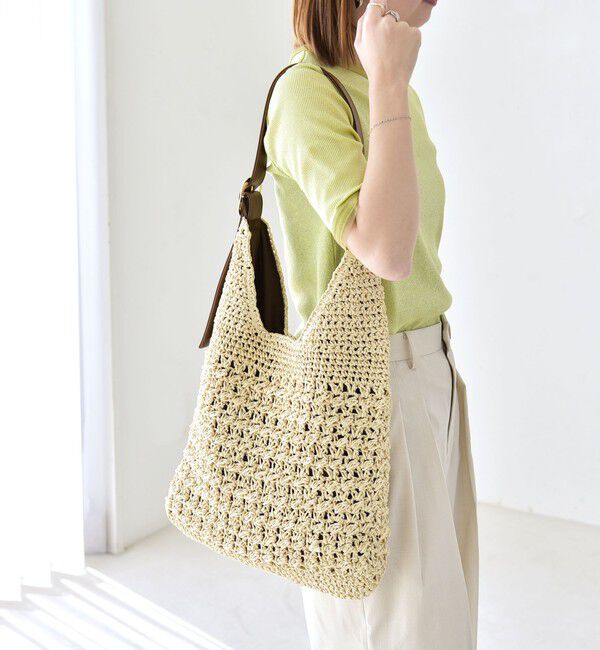 quaranciel「《予約》quaranciel: バックル ショルダー ペーパー トート バッグ（A4対応）」|トートバッグ|