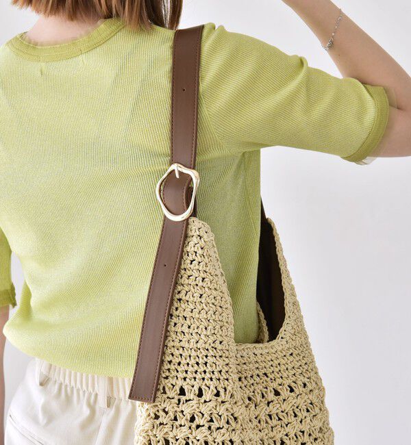 quaranciel「《予約》quaranciel: バックル ショルダー ペーパー トート バッグ（A4対応）」|トートバッグ|