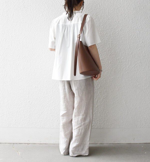 SHIPS any「《予約》SHIPS any:〈洗濯機可能〉タイプライター フリル スキッパー パフ ブラウス」|シャツ・ブラウス|