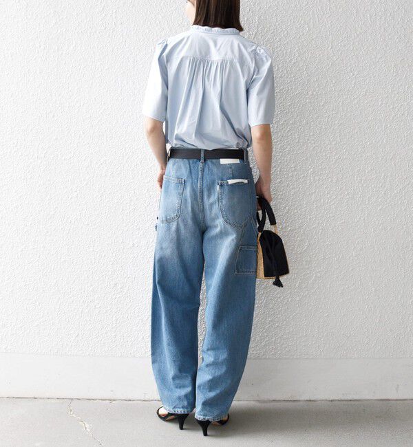 SHIPS any「《予約》SHIPS any:〈洗濯機可能〉タイプライター フリル スキッパー パフ ブラウス」|シャツ・ブラウス|