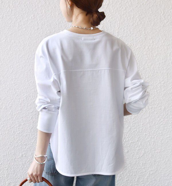 SHIPS for women「〈接触冷感 / UVカット / 手洗い可能〉ロング リブ ラウンド ヘム プルオーバー」|Tシャツ・カットソー|