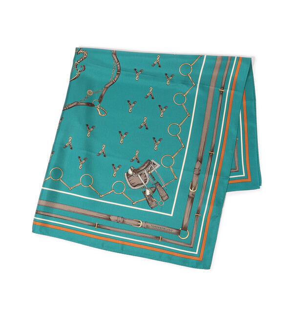 TOMORROWLAND GOODS「TOMORROWLAND シルクプリント スカーフ」|バンダナ・スカーフ|56 カーキ系