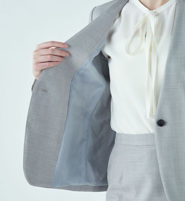 TOMORROWLAND collection「シャイニーピンヘッド Vカラージャケット」|テーラードジャケット|