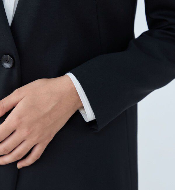 TOMORROWLAND collection「シャイニーピンヘッド Vカラージャケット」|テーラードジャケット|