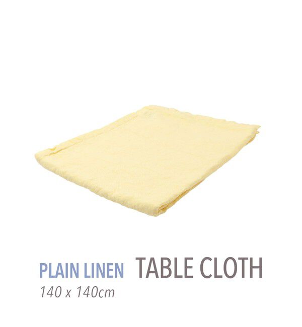 TOMORROWLAND HOME「プレーンリネン テーブルクロス（140cm X 140cm）」|食器・キッチングッズ|23 イエロー