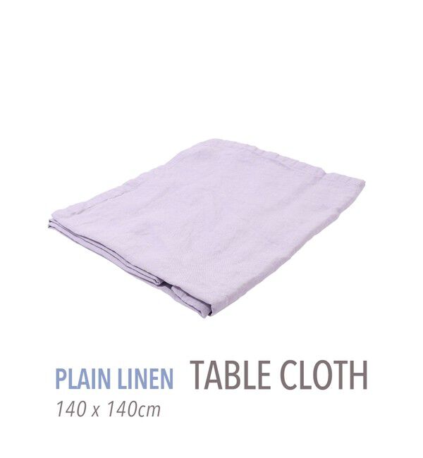 TOMORROWLAND HOME「プレーンリネン テーブルクロス（140cm X 140cm）」|食器・キッチングッズ|73 ライトパープル