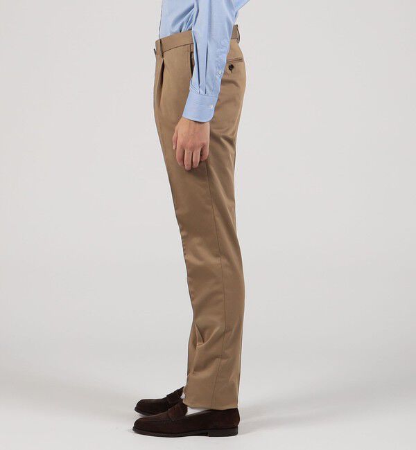 TOMORROWLAND MENS「コットンポリエステル 1プリーツスリムスラックス」|スラックス|