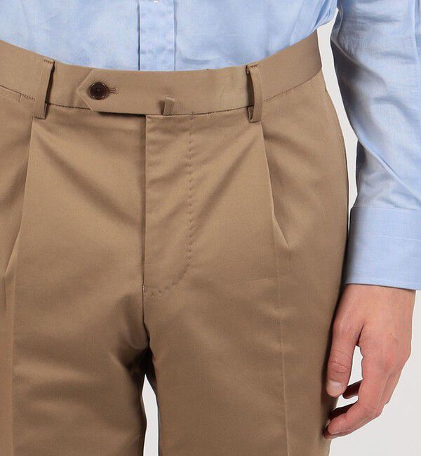 TOMORROWLAND MENS「コットンポリエステル 1プリーツスリムスラックス」|スラックス|