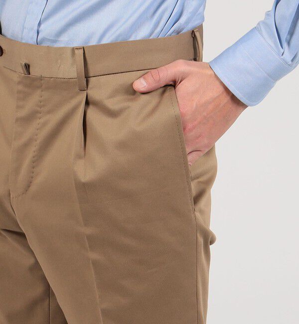 TOMORROWLAND MENS「コットンポリエステル 1プリーツスリムスラックス」|スラックス|