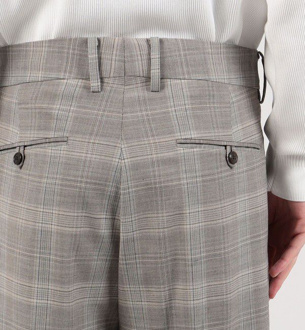 TOMORROWLAND MENS「ポリエステルウールツイル 2プリーツストレートパンツ」|スラックス|