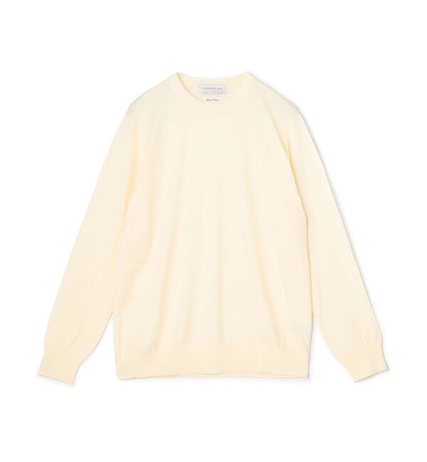 TOMORROWLAND MENS「TOMORROWLAND tricot スーパーファインメリノウール クルーネックプルオーバー」|ニット・セーター|11 ホワイト