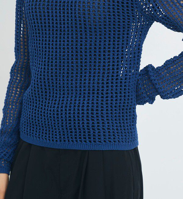 CABaN「コットンメッシュ クルーネックプルオーバー」|ニット・セーター|