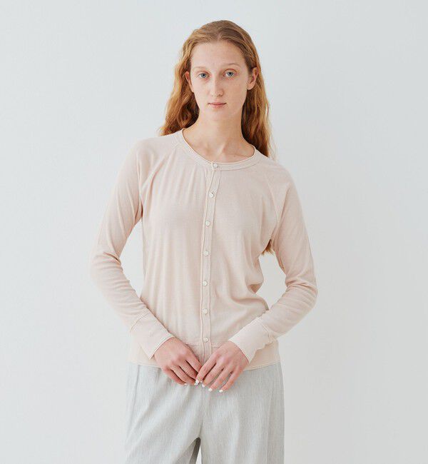 GALERIE VIE「 ガーゼフライス クルーネックカーディガン」|カーディガン|