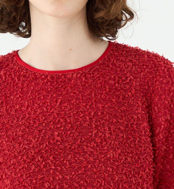 Ballsey「ファンシーヤーンツイード ショートTブラウス」|シャツ・ブラウス|