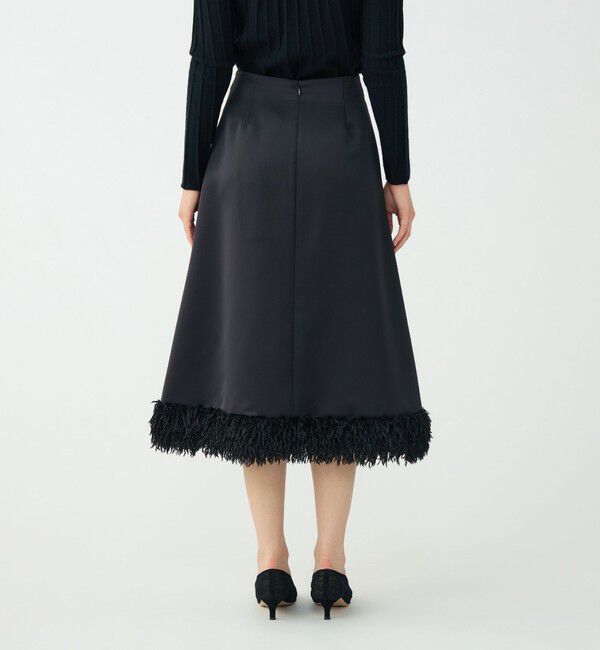 Ballsey「フェザーコンビ トラペーズロングスカート」|フレア|