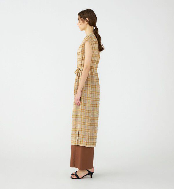 Ballsey「【WEB先行予約】シアープラッド フレンチロングシャツブラウス」|ワンピース|