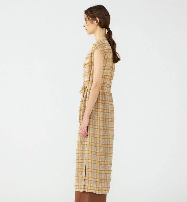 Ballsey「【WEB先行予約】シアープラッド フレンチロングシャツブラウス」|ワンピース|