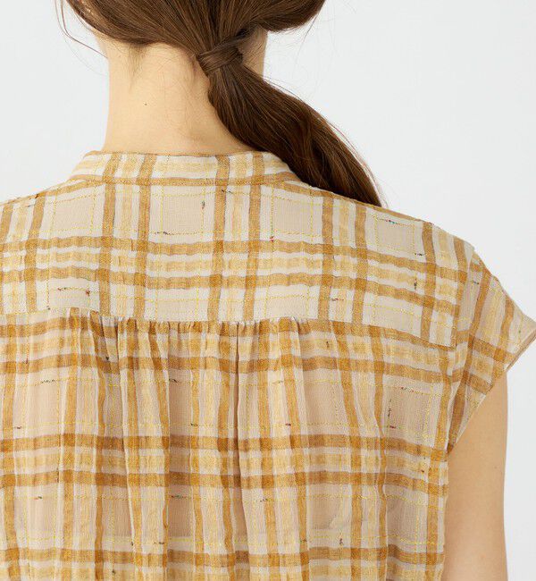 Ballsey「【WEB先行予約】シアープラッド フレンチロングシャツブラウス」|ワンピース|