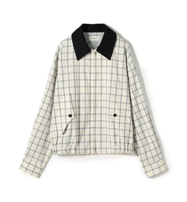 Edition「edition pourell Super 120'sトロチェック コットンカラーブルゾン」|ブルゾン・スタジャン|12 ホワイト系