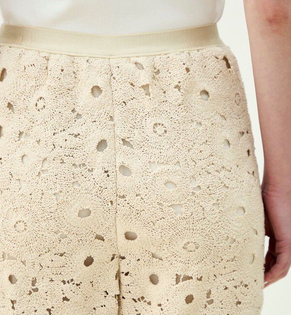 MACPHEE「サークルフラワークロシェ セミフレアパンツ」|その他|