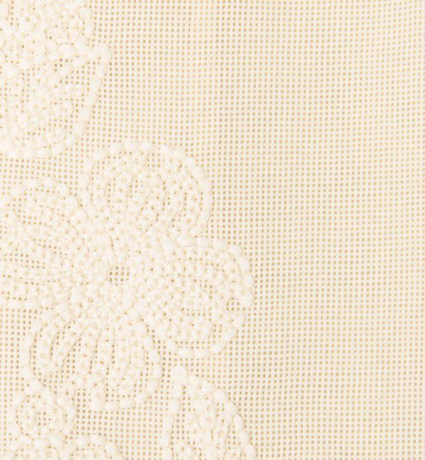 Ballsey「フラワーメッシュエンブロイダリー Vカラージャケット」|ノーカラージャケット|