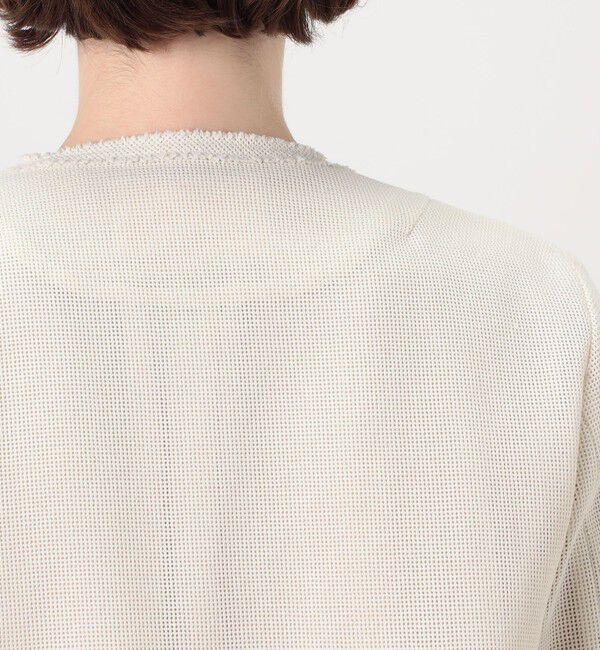 Ballsey「フラワーメッシュエンブロイダリー Vカラージャケット」|ノーカラージャケット|