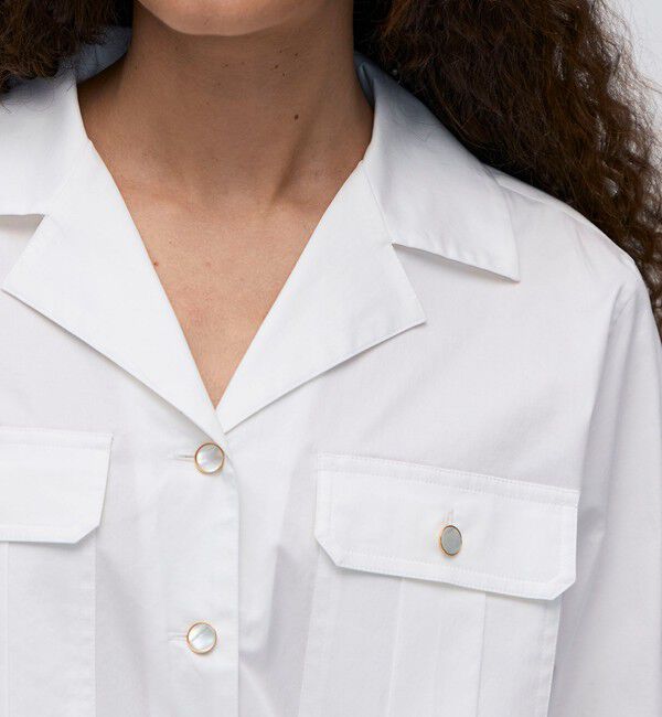BACCA「コットンブロード オープンカラーシャツ」|シャツ・ブラウス|