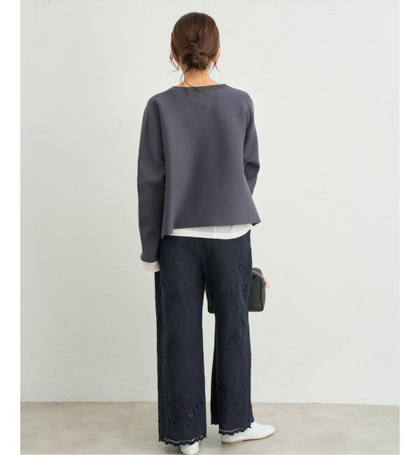 IENA「ファインコットンスムースプルオーバー」|ニット・セーター|