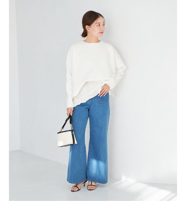 IENA「ファインコットンスムースプルオーバー」|ニット・セーター|