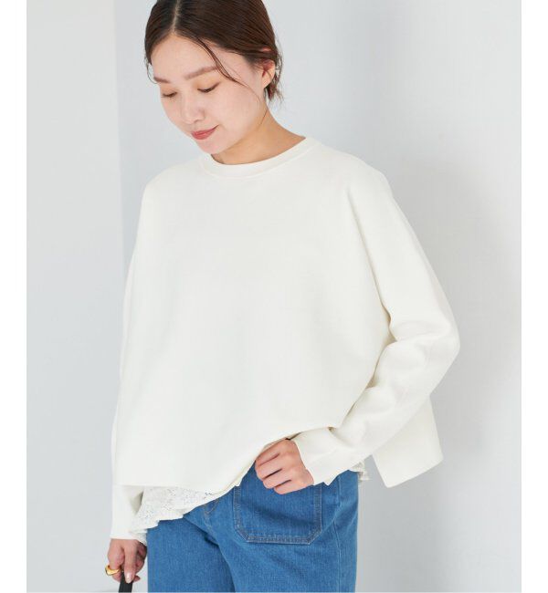 IENA「ファインコットンスムースプルオーバー」|ニット・セーター|